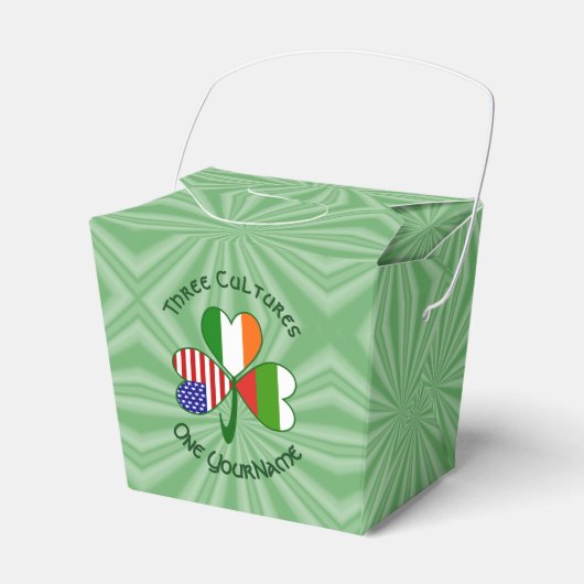 Bulgaarse Ierse Amerikaanse Shamrock Vlag Personal Bedankdoosjes (Voorkant Zijde)
