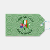 Bulgaarse Ierse Amerikaanse Shamrock Vlag Personal Cadeaulabel (Voorkant (Horizontaal))