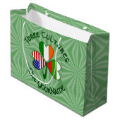 Bulgaarse Ierse Amerikaanse Shamrock Vlag Personal Groot Cadeauzakje (Voorkant Gekanteld)