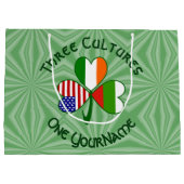 Bulgaarse Ierse Amerikaanse Shamrock Vlag Personal Groot Cadeauzakje (Achterkant)