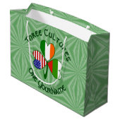Bulgaarse Ierse Amerikaanse Shamrock Vlag Personal Groot Cadeauzakje (Achterkant Gekanteld)