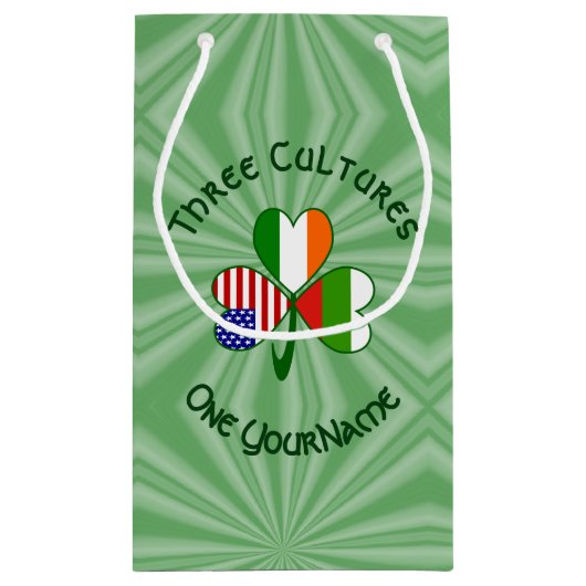 Bulgaarse Ierse Amerikaanse Shamrock Vlag Personal Klein Cadeauzakje (Achterkant)