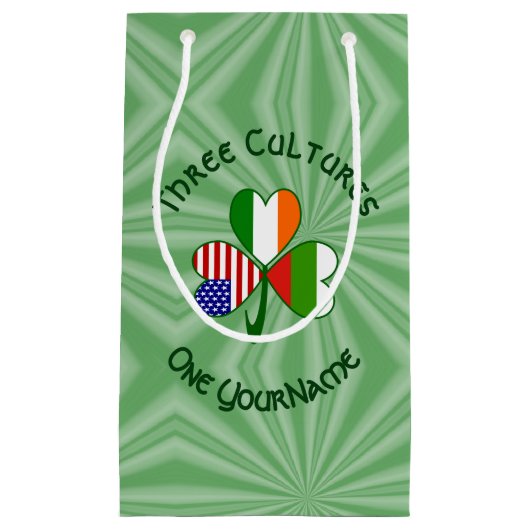 Bulgaarse Ierse Amerikaanse Shamrock Vlag Personal Klein Cadeauzakje (Voorkant)