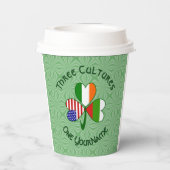 Bulgaarse Ierse Amerikaanse Vlag Shamrock Personal Papieren Bekers (Achterkant)