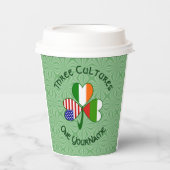 Bulgaarse Ierse Amerikaanse Vlag Shamrock Personal Papieren Bekers (Voorkant)