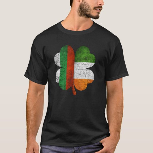 Bulgaarse Ierse Shamrock Bulgarije Ierland Vlag T-shirt (Voorkant)