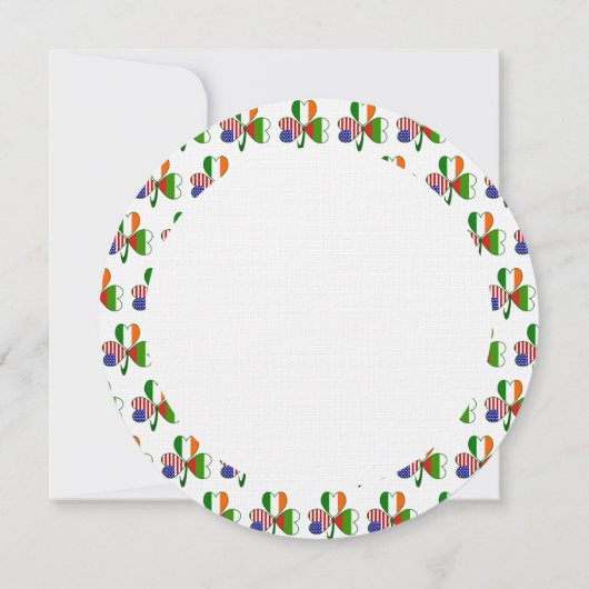 Bulgaarse Ierse USA Shamrock Verjaardag Kaart (Achterkant)