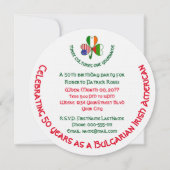 Bulgaarse Ierse USA Shamrock Verjaardag Kaart (Voorkant)