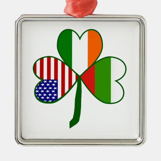 Bulgaarse Klaver Metalen Ornament (Voorkant)