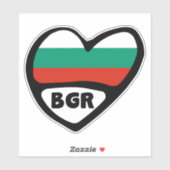 Bulgaarse landcode Vlaggenkop, BGR Sticker (Vel)