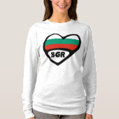 Bulgaarse landcode Vlaggenkop, BGR T-shirt (Voorkant)