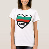 Bulgaarse landcode Vlaggenkop, BGR T-shirt (Voorkant)
