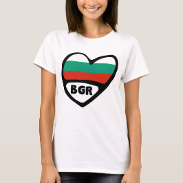 Bulgaarse landcode Vlaggenkop, BGR T-shirt