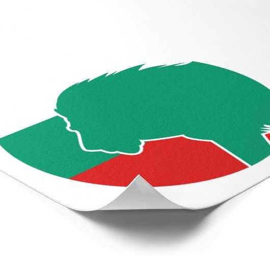 Bulgaarse leeuw Bulgaarse nationale dierenvlag Poster (Hoek)