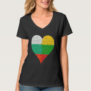 Bulgaarse Litouwse vlag Heart T-shirt