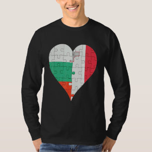 Bulgaarse Maltese vlag Heart T-shirt