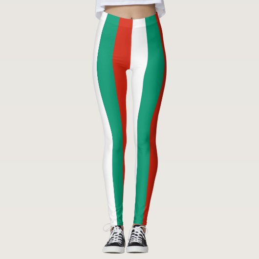 Bulgaarse nationale vlag Verticaal gestreept Leggings (Voorkant)