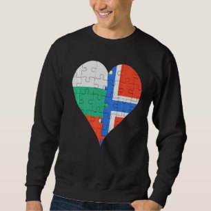 Bulgaarse Noorse vlag Heart Trui