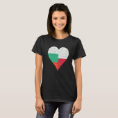Bulgaarse Poolse vlag Heart T-shirt (Voorkant volledig)