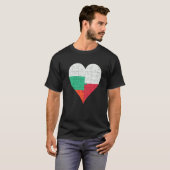 Bulgaarse Poolse vlag Heart T-shirt (Voorkant volledig)