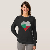 Bulgaarse Poolse vlag Heart T-shirt (Voorkant volledig)