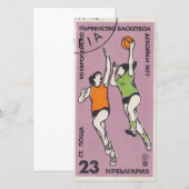 Bulgaarse postzegel voor sportbeoefening bedankkaart (Voorkant / Achterkant)
