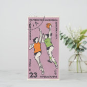 Bulgaarse postzegel voor sportbeoefening bedankkaart (Staand voorkant)