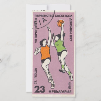 Bulgaarse postzegel voor sportbeoefening bedankkaart