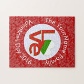 Bulgaarse rode Love Flag gepersonaliseerd Legpuzzel (Horizontaal)