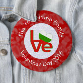 Bulgaarse rode Love Flag gepersonaliseerd Ronde Button 6,0 Cm (In situ)