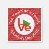 Bulgaarse rode Love Flag gepersonaliseerd Servet (Voorkant)