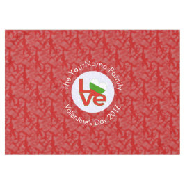 Bulgaarse rode Love Flag gepersonaliseerd Tafelkleed
