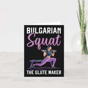 Bulgaarse Squat Oefening Bodybuilding Fitness Werk Kaart