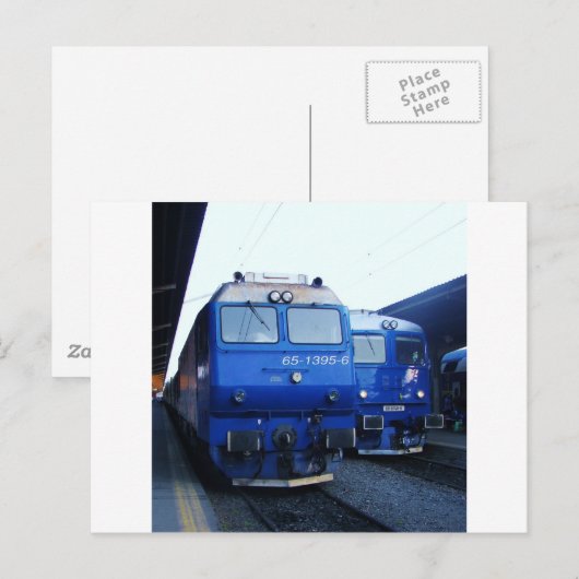 Bulgaarse trein. briefkaart (Voorkant / Achterkant)