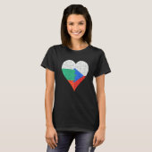 Bulgaarse Tsjechische vlag Heart T-shirt (Voorkant volledig)