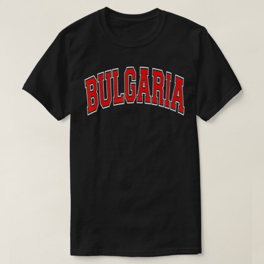 Bulgaarse Varsity Style Red Tet T-shirt (Design voorkant)