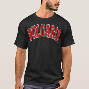 Bulgaarse Varsity Style Red Tet T-shirt