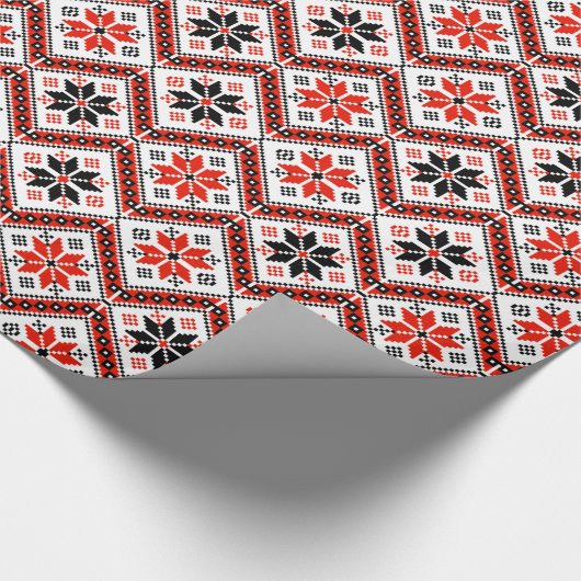 Bulgaarse ventilatorpatroon cadeaupapier (Hoek)