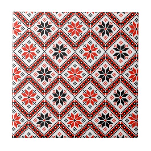 Bulgaarse ventilatorpatroon tegeltje (Voorkant)