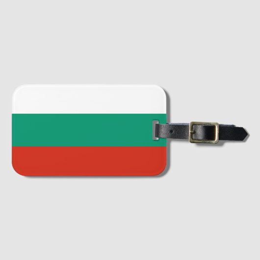 Bulgaarse vlag bagagelabel (Voorkant (horizontaal))