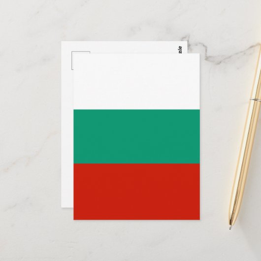 Bulgaarse vlag briefkaart (Voorkant / Achterkant in situ)