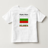 Bulgaarse vlag Bulgarije gepersonaliseerd Toddler  Kinder Shirts (Voorkant)