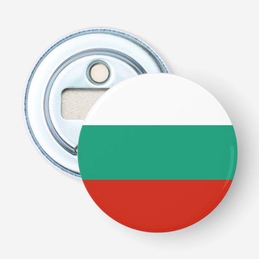 Bulgaarse vlag button flesopener (Voorkant)
