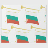 Bulgaarse vlag en bugel cadeaupapier (Vlak)