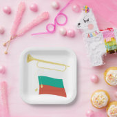 Bulgaarse vlag en bugel papieren bordje (Feest)