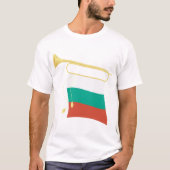 Bulgaarse vlag en bugel t-shirt (Voorkant)