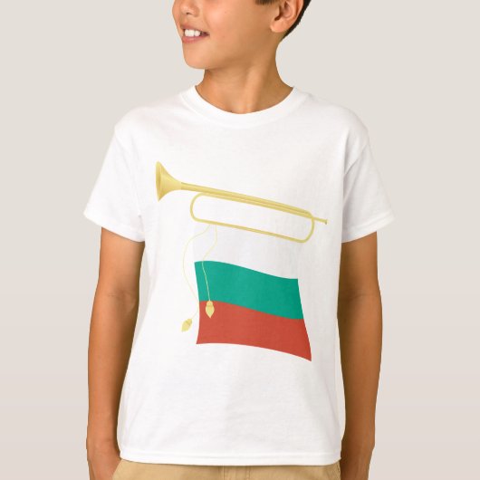 Bulgaarse vlag en bugel t-shirt (Voorkant)