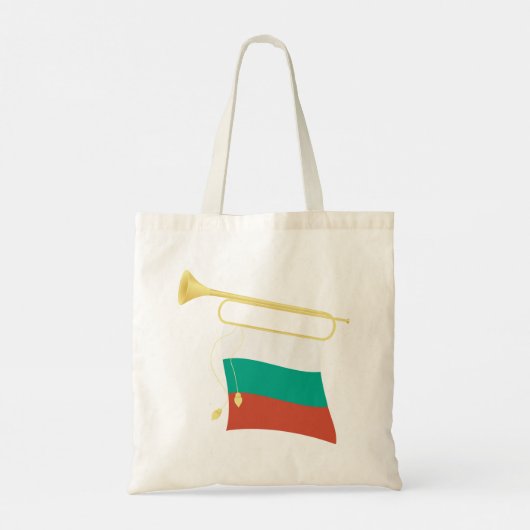 Bulgaarse vlag en bugel tote bag (Achterkant)