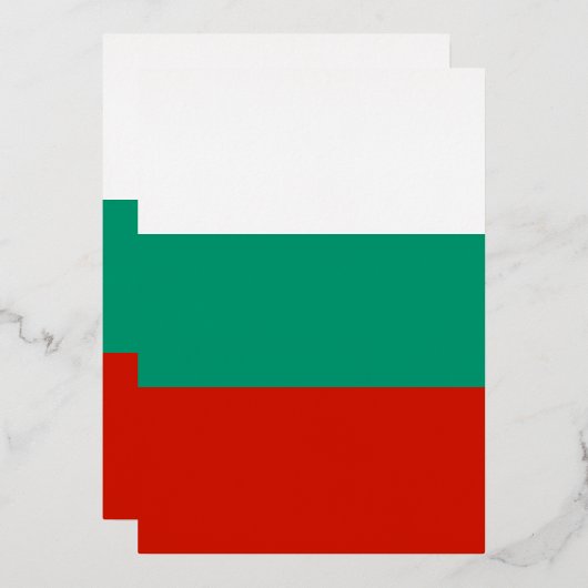 Bulgaarse vlag folie uitnodiging (Voorkant / Achterkant)