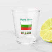 Bulgaarse vlag gepersonaliseerd shot glas (Voorkant)